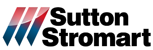 A black and white image of the sutter strong logo.